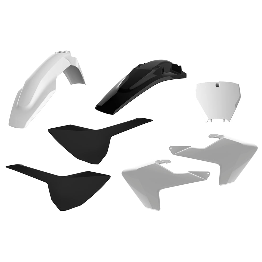Polisport White Black Plastics Box Kit For Husqvarna FC 450 2016-2018